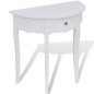 vidaXL Mesa consola semicircular con cajón blanca vidaXL Mesa consola semicircular con cajón blanca