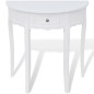 vidaXL Mesa consola semicircular con cajón blanca vidaXL Mesa consola semicircular con cajón blanca