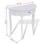 vidaXL Mesa consola semicircular con cajón blanca vidaXL Mesa consola semicircular con cajón blanca