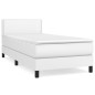 vidaXL Cama box spring con colchón cuero sintético blanco 90x190 cm vidaXL Cama box spring con colchón cuero sintético blanco 90x190 cm