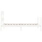 vidaXL Estructura de cama con cabecero madera maciza blanco vidaXL Estructura de cama con cabecero madera maciza blanco
