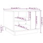 vidaXL Mesa de centro madera de ingeniería roble ahumado 55x55x43 cm vidaXL Mesa de centro madera de ingeniería roble ahumado 55x55x43 cm