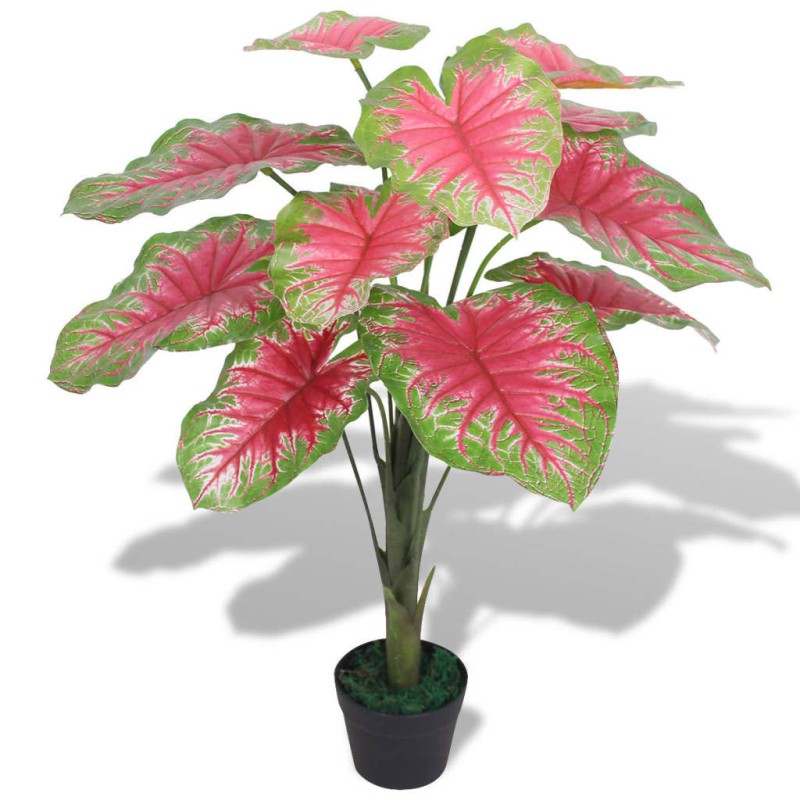 vidaXL Planta caladium artificial con macetero 85 cm verde vidaXL Planta caladium artificial con macetero 85 cm verde