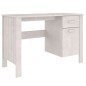 vidaXL Escritorio HAMAR madera maciza de pino blanco 113x50x75 cm