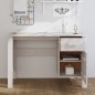 vidaXL Escritorio HAMAR madera maciza de pino blanco 113x50x75 cm