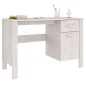 vidaXL Escritorio HAMAR madera maciza de pino blanco 113x50x75 cm