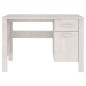 vidaXL Escritorio HAMAR madera maciza de pino blanco 113x50x75 cm