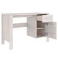 vidaXL Escritorio HAMAR madera maciza de pino blanco 113x50x75 cm