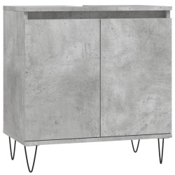 vidaXL Armario de baño madera de ingeniería gris hormigón 58x33x60 cm