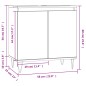 vidaXL Armario de baño madera de ingeniería gris hormigón 58x33x60 cm