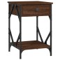 vidaXL Mesita de noche madera contrachapada marrón roble 40x42x60 cm