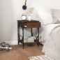 vidaXL Mesita de noche madera contrachapada marrón roble 40x42x60 cm