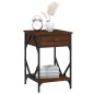 vidaXL Mesita de noche madera contrachapada marrón roble 40x42x60 cm