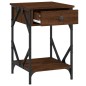 vidaXL Mesita de noche madera contrachapada marrón roble 40x42x60 cm