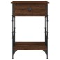 vidaXL Mesita de noche madera contrachapada marrón roble 40x42x60 cm