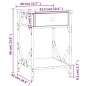 vidaXL Mesita de noche madera contrachapada marrón roble 40x42x60 cm