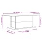 vidaXL Mesa de centro madera de ingeniería roble ahumado 102x55,5x40cm vidaXL Mesa de centro madera de ingeniería roble ahumado 102x55,5x40cm
