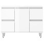 vidaXL Mueble de baño madera de ingeniería blanco brillo 80x33x60 cm vidaXL Mueble de baño madera de ingeniería blanco brillo 80x33x60 cm