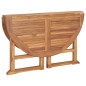 vidaXL Mesa de comedor de jardín plegable teca maciza Ø110x75 cm vidaXL Mesa de comedor de jardín plegable teca maciza Ø110x75 cm