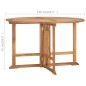 vidaXL Mesa de comedor de jardín plegable teca maciza Ø110x75 cm vidaXL Mesa de comedor de jardín plegable teca maciza Ø110x75 cm