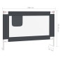 vidaXL Barandilla de seguridad cama de niño gris oscuro tela 100x25 cm vidaXL Barandilla de seguridad cama de niño gris oscuro tela 100x25 cm