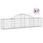 vidaXL Cestas de gaviones 7 uds forma de arco hierro 200x30x40/60 cm vidaXL Cestas de gaviones 7 uds forma de arco hierro 200x30x40/60 cm