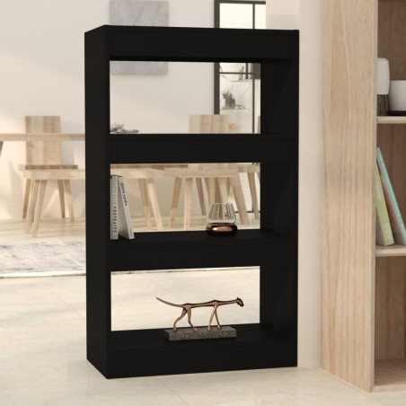 vidaXL Estantería/divisor madera de ingeniería negro 60x30x103 cm