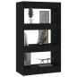 vidaXL Estantería/divisor madera de ingeniería negro 60x30x103 cm vidaXL Estantería/divisor madera de ingeniería negro 60x30x103 cm