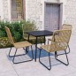 vidaXL Juego de comedor para jardín 5 piezas ratán sintético y vidrio vidaXL Juego de comedor para jardín 5 piezas ratán sintético y vidrio