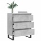 vidaXL Aparador de madera contrachapada gris hormigón 60x35x70 cm vidaXL Aparador de madera contrachapada gris hormigón 60x35x70 cm