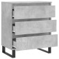 vidaXL Aparador de madera contrachapada gris hormigón 60x35x70 cm vidaXL Aparador de madera contrachapada gris hormigón 60x35x70 cm