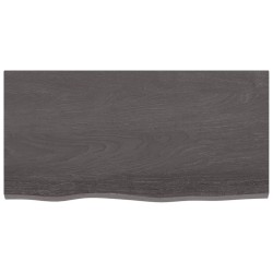 vidaXL Estante pared madera roble tratada marrón oscuro 80x40x(2-6) cm