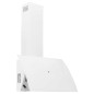 vidaXL Campana extractora de pared acero vidrio templado blanco 60 cm