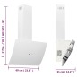 vidaXL Campana extractora de pared acero vidrio templado blanco 60 cm