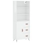vidaXL Aparador alto madera contrachapada blanco brillo 69,5x34x180 cm vidaXL Aparador alto madera contrachapada blanco brillo 69,5x34x180 cm