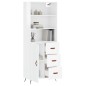 vidaXL Aparador alto madera contrachapada blanco brillo 69,5x34x180 cm vidaXL Aparador alto madera contrachapada blanco brillo 69,5x34x180 cm