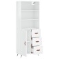 vidaXL Aparador alto madera contrachapada blanco brillo 69,5x34x180 cm vidaXL Aparador alto madera contrachapada blanco brillo 69,5x34x180 cm