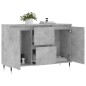 vidaXL Aparador de madera de ingeniería gris hormigón 104x35x70 cm vidaXL Aparador de madera de ingeniería gris hormigón 104x35x70 cm