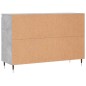 vidaXL Aparador de madera de ingeniería gris hormigón 104x35x70 cm vidaXL Aparador de madera de ingeniería gris hormigón 104x35x70 cm