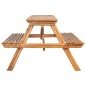 vidaXL Mesa de pícnic de bambú 115x115x81 cm vidaXL Mesa de pícnic de bambú 115x115x81 cm