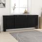 vidaXL Cubierta para radiador MDF negro 205 cm vidaXL Cubierta para radiador MDF negro 205 cm