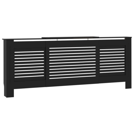 vidaXL Cubierta para radiador MDF negro 205 cm