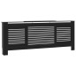 vidaXL Cubierta para radiador MDF negro 205 cm vidaXL Cubierta para radiador MDF negro 205 cm