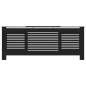 vidaXL Cubierta para radiador MDF negro 205 cm vidaXL Cubierta para radiador MDF negro 205 cm
