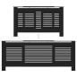 vidaXL Cubierta para radiador MDF negro 205 cm vidaXL Cubierta para radiador MDF negro 205 cm