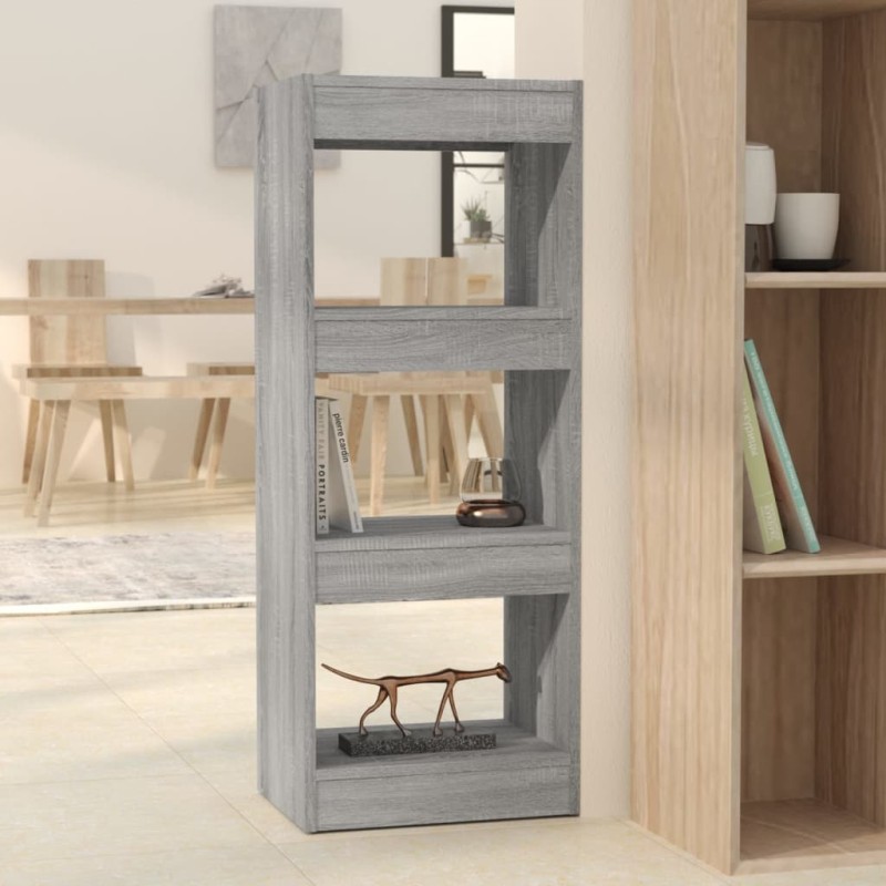 vidaXL Estantería/divisor madera ingeniería gris Sonoma 40x30x103 cm vidaXL Estantería/divisor madera ingeniería gris Sonoma 40x30x103 cm