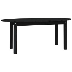 vidaXL Mesa de centro de madera maciza de pino negro 110x55x45 cm