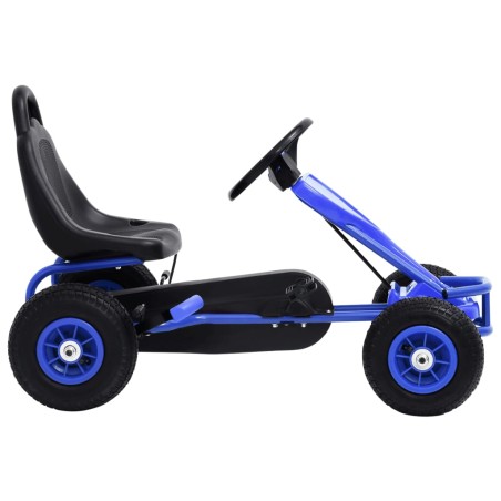 vidaXL Kart de pedales con neumáticos azul