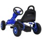vidaXL Kart de pedales con neumáticos azul