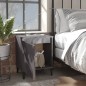 vidaXL Mesitas de noche patas metal 2 uds gris brillante 40x30x50 cm